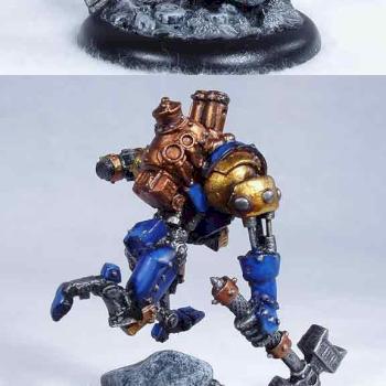 Cygnar Charger Conversion Jumping Warmachine by hoffmangler