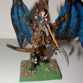 Dark elves' manticore by Rusiel
