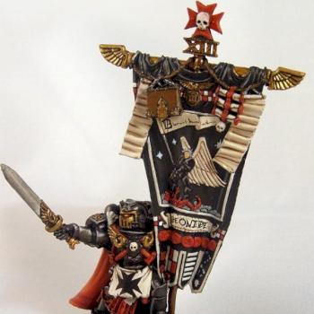 Black Templar Standard Bearer by Sear