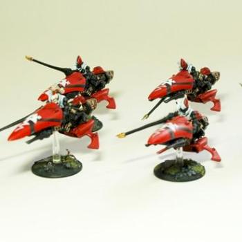Eldar Shining Spears Jetbikes by weina