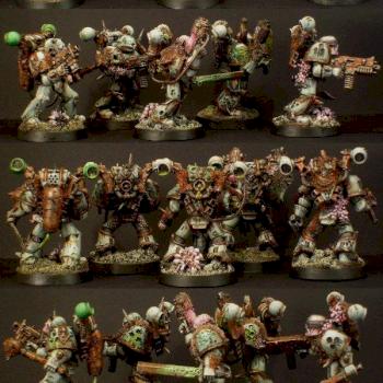 Death Guard Plague Marines Unit 1 by Xcorac
