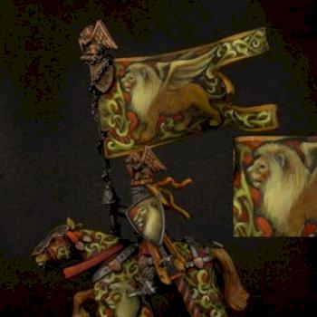 Warhammer Bretonnian Lord with Standard by rene