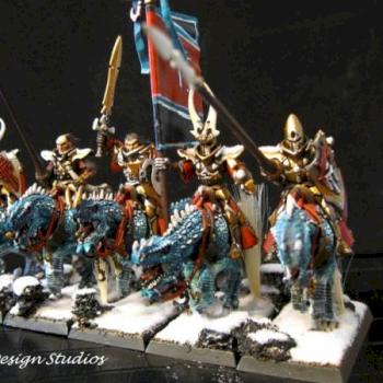 Dark Elf Cold One Knights by PainterSarah
