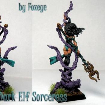 Dark Elf Sorceress by Foxeye