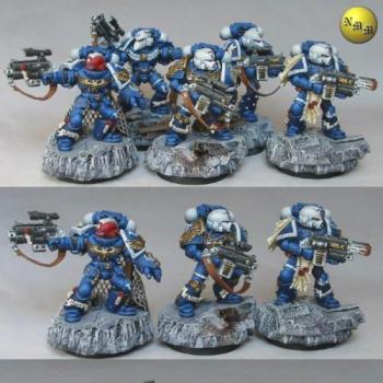 Ultramarine Sternguard Veteran squad by nels0nmac