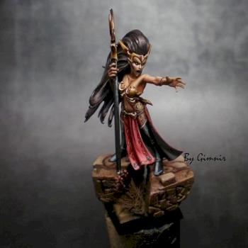 Hechicera elfa oscura - Dark Elf Sorceress. by seyerlerver