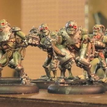 Cryx Mechanithralls Units - Tabletop painted by Morinsane