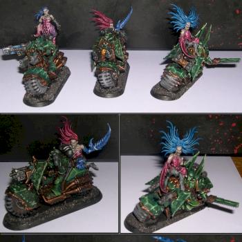 Nurgle Bikers and Daemonettes by wtnind