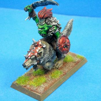Goblin Warboss on wolf by Ozzy