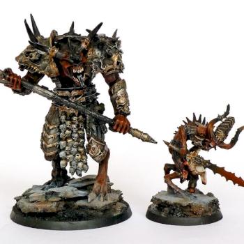 Khorne Daemon and Herald by ThirdEyeNuke