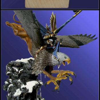 High Elf Lord on Griffon / Winter by Piotruposz