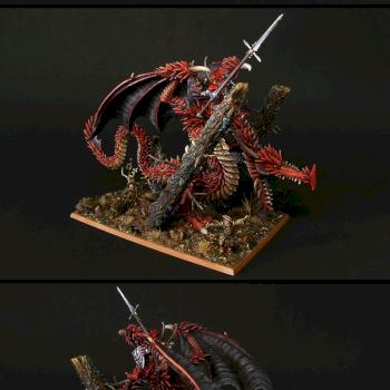 Blood Dragon Vampire on a Red Dragon by Stanley