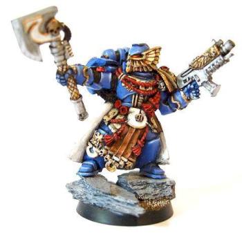 Ultramarine honour guard by Stupidlittleboy