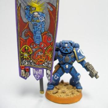 Ultramarine standard bearer by Dave4tin