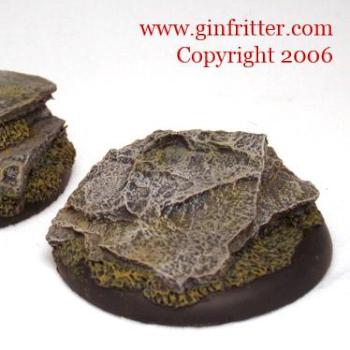 (2) 40mm Resin Stone Outcropping Bases by ginfritter