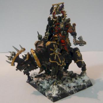 Lord of Khorne on Juggernaut by Tzwenne