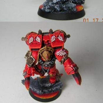 Blood Angels Captain with Lightning Claws by sorienor