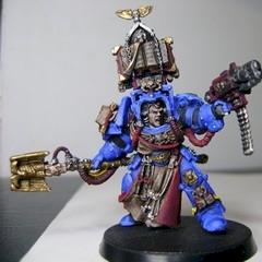 Space Marine Librarian in Terminator Armor. by edlaberge