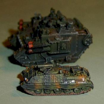Landraider vs. Jaguar 1 sideview by Red Ram