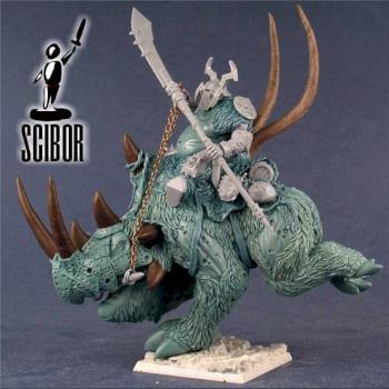WARHAMMER OGRE KINGDOMS Ogre Tyrant on Rhinox conversion by Scibor