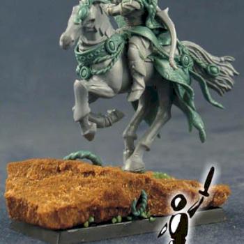 WARHAMMER Wood Elf Highborn mounted with Great Weapon CONVERTED by Scibor
