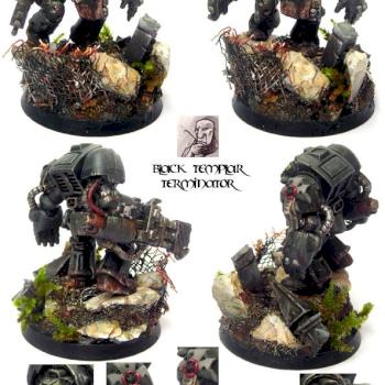 Black Templar Space Marine Terminator with Heavy Flamer by jarhead