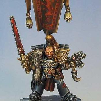 Warhammer 40k Ragnar Blackmane on sculpted base by Wappellious