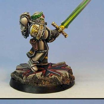 Warhammer 40k Emperor's Champion on sculpted base by Wappellious