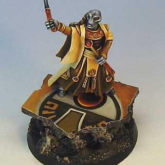 Warhammer 40k Tau Ethereal caste on sculpted base by Wappellious