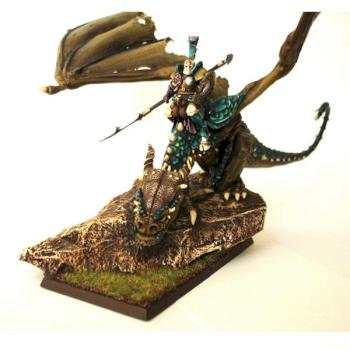 CHAOS LORD ON THE GREAT SPINED DRAGON B by Baran