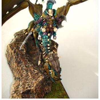 CHAOS LORD ON THE GREAT SPINED DRAGON A by Baran
