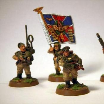 Cadian Command Squad by Cassiel