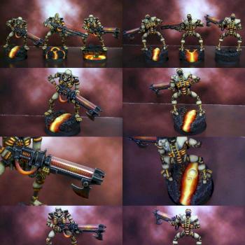 Necron Warriors (igneous version) by pesadilla