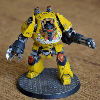 Imperial Fists Legion Contemptor Dreadnougth by Abhoras