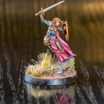 Female Paladin with Sword by sockmerchant