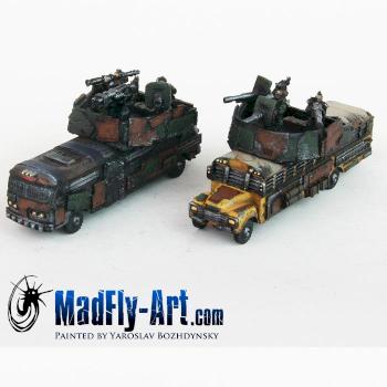 Battle Buses by MadFlyArtStudio