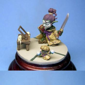 Wazabi, goblin geisha by skargonas