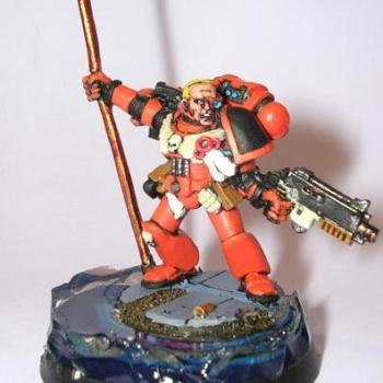 warhammer 40k blood angel standard bearer by Blackrabbit33