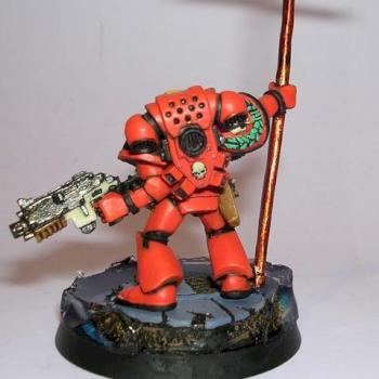 Blood angels standard bearer from back by Blackrabbit33
