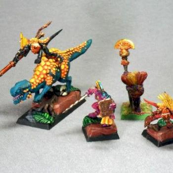 Lizardmen Skink Heros by DanTheAngry