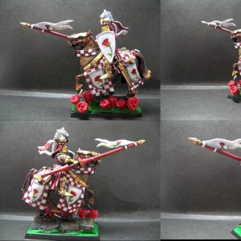 Warhammer Bretonnian Knight of Red Roses by tinman755