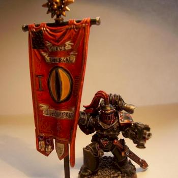 Sons of Horus 1st Company Standard Bearer by Sotirios