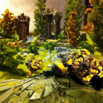 Imperial Fists: Attack Bike & Tact. Marine w. Missile L. by Wagner