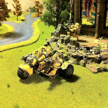 Imperial Fists: Attack Bike and Marine with Missile Launcher by Wagner