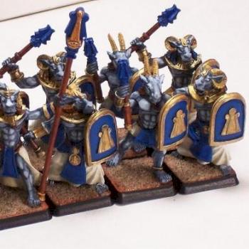 WarGods Khemru Blue Unit by hammerandbrush