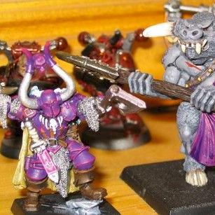 Champion Guerrier du chaos et minotaure by Zal