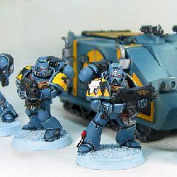 Space Wolves Grey Hunter Pack with Transport by golgfag