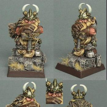 Dwarf Lord with great weapon (horned helm) by GriffinPainting