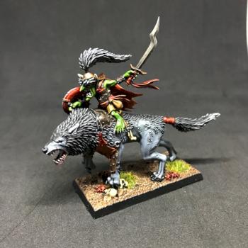GOBLIN WARBOSS ON WOLF by juanlurockerman
