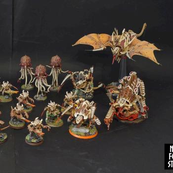 Tyranid Army Hive Guard Termagaunts Harpy Hive Crone by NeonForgeStudio